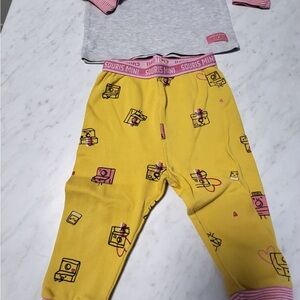 Souris Mini Kids Pajama Set - Gray and Yellow